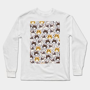 Cats and paw prints Long Sleeve T-Shirt